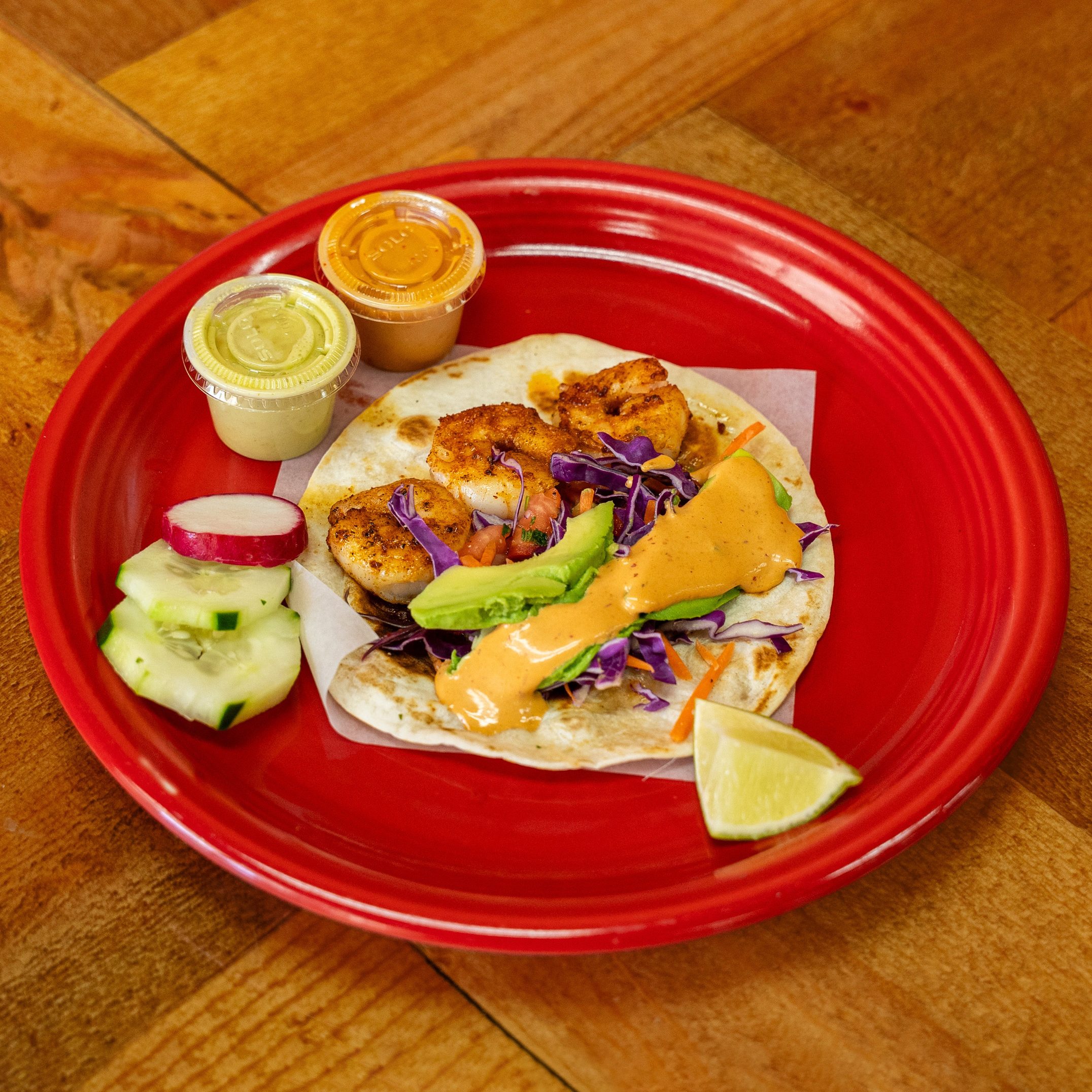 Shrimp Tacos.