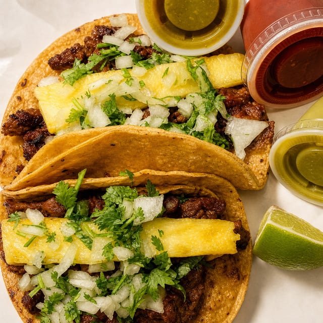 10x$25 Street Al Pastor Tacos.